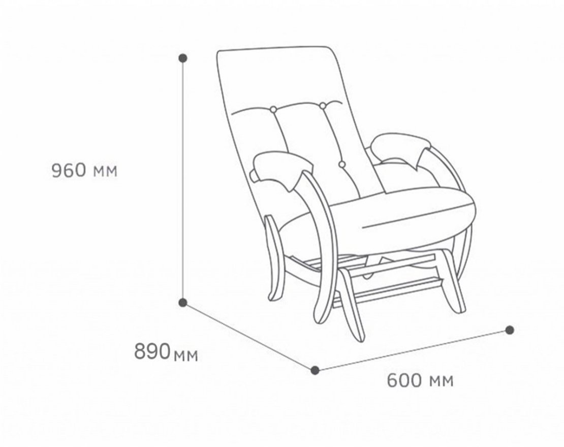 Кресло глайдер чертеж